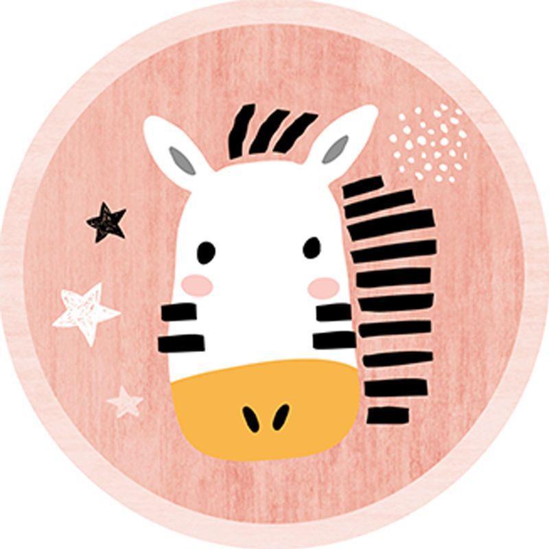Cartoon Print Round Plush Area Rug – Cashmere-Feel, Thick Pile, Children and Adults
