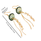 Gold-Plated Glass Jellyfish Dangle Earrings