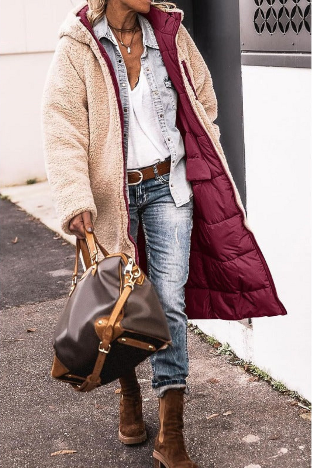 Reversible Winter Coat with Two Looks in One Warm Layer