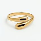 Adjustable Double Drop Gold-Tone Ring