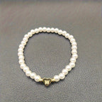 Armband met hart en initiaal van A tot Z