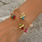 Boho Multicolour Beaded Charm Bracelet