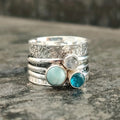 Boho Vintage Turquoise Gem Ring