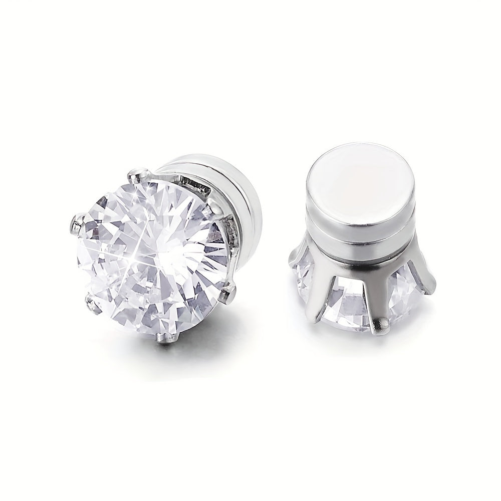 Sparkly Magnetic Clip-On Earrings in Three Sizes