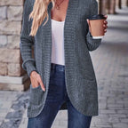 Softly Draped Knit Cardigan for Layering Over Dresses