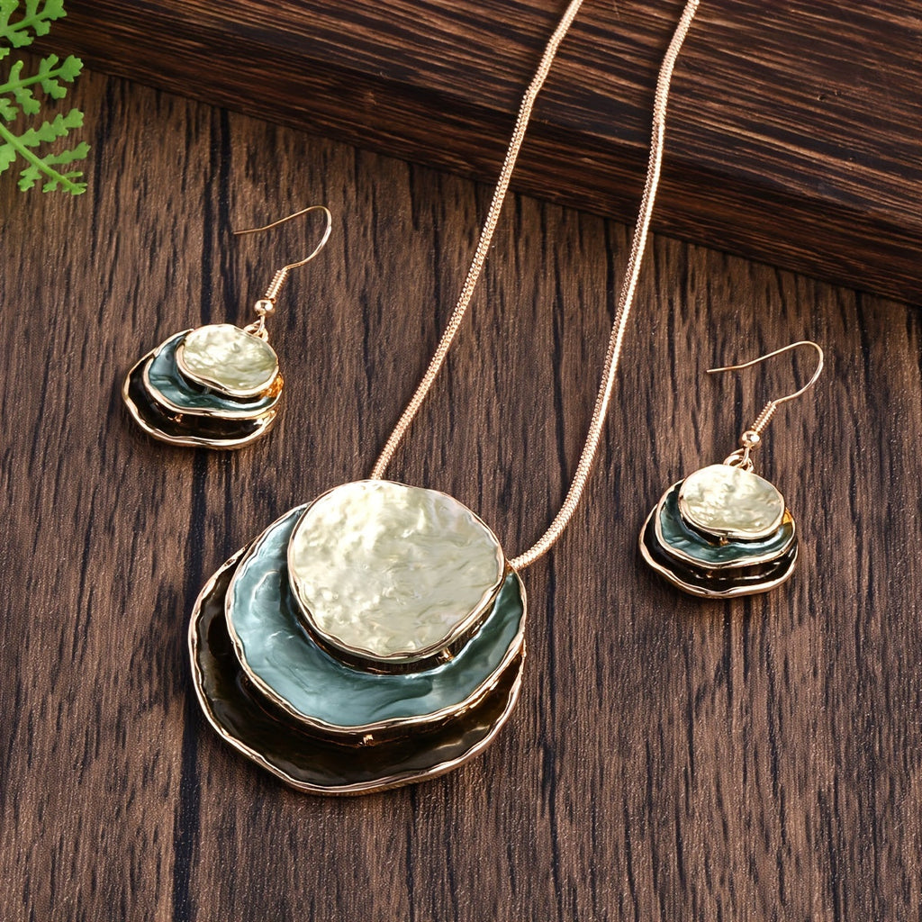 Bohemian drielaagse emaille sieradenset