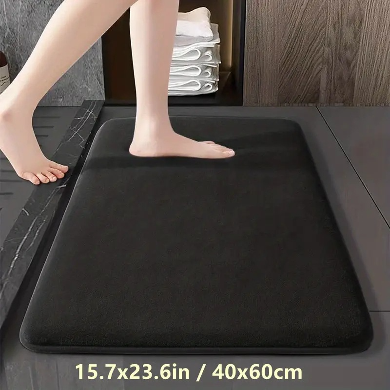 Coral Velvet Embossed Bathroom Mat – Super Absorbent, Non-Slip, Machine Washable