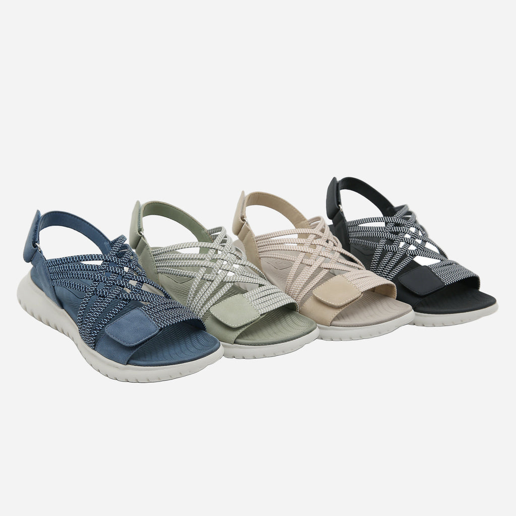 Woven Strappy Flat Sandals