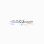 Heart-Cut Half Enamel Ring