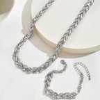 Sieradenset met glas, strass en zeemeerminstaart