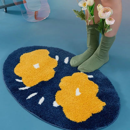 Plush Coral Velvet Bathroom Mat – Super Absorbent, Non-Slip, Machine Washable