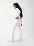 Soft Knit Two-Piece Set with Relaxed Top and Matching Trousers