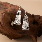 Bohemian Spiral Engraved Ethnic Drop Earrings