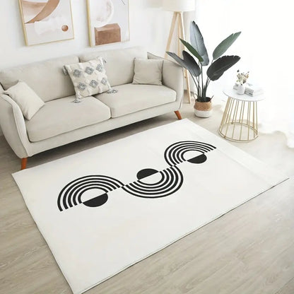 Imitation Cashmere Rectangle Floor Mat – Soft Polyester, Washable, 120x160cm