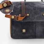 Men's Vintage Waterproof Canvas 15.6-Inch Laptop Messenger Bag