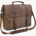 Men's Vintage Waterproof Canvas 15.6-Inch Laptop Messenger Bag