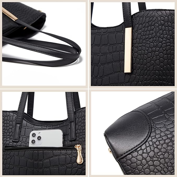 Premium PU Leather Structured Handbag for Work and Leisure