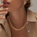Chunky Cuban Link Necklace in Two Metal Tones