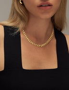 Chunky Cuban Link Necklace in Two Metal Tones