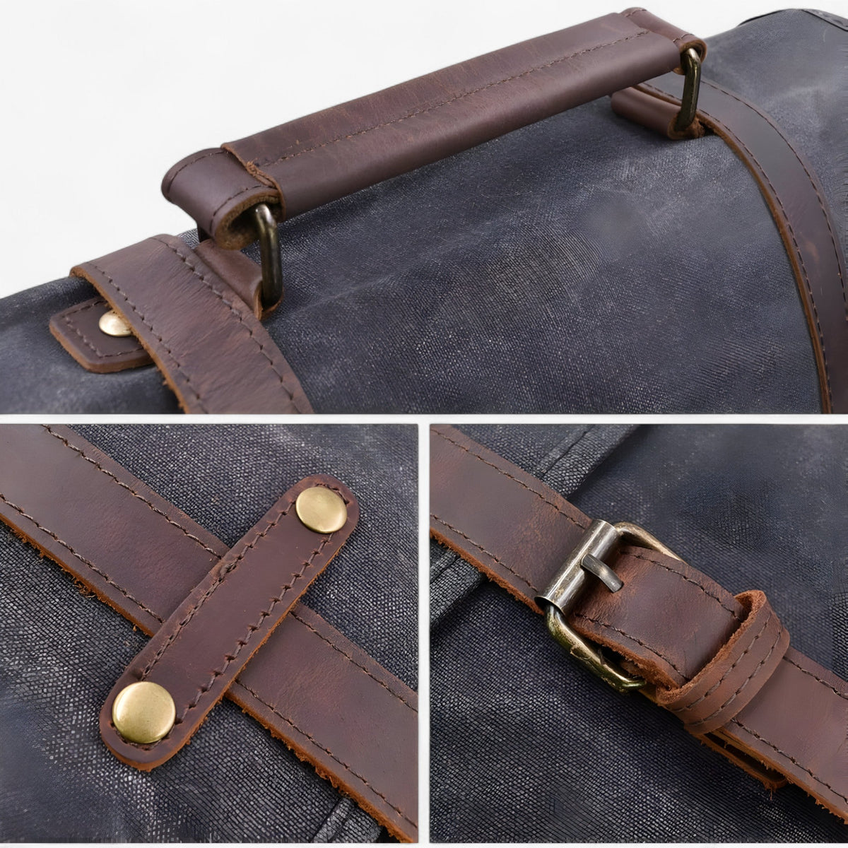Men's Vintage Waterproof Canvas 15.6-Inch Laptop Messenger Bag
