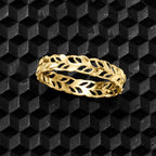 Gold-Tone Laurel Leaf Ring