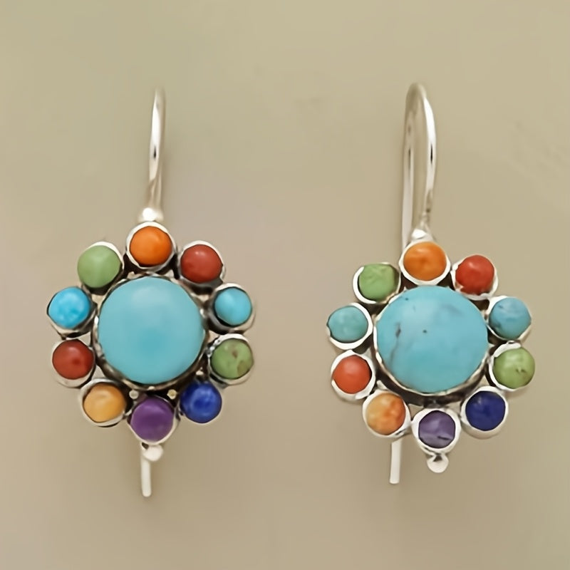 Bloemenoorhangers met turkoois en koraallook