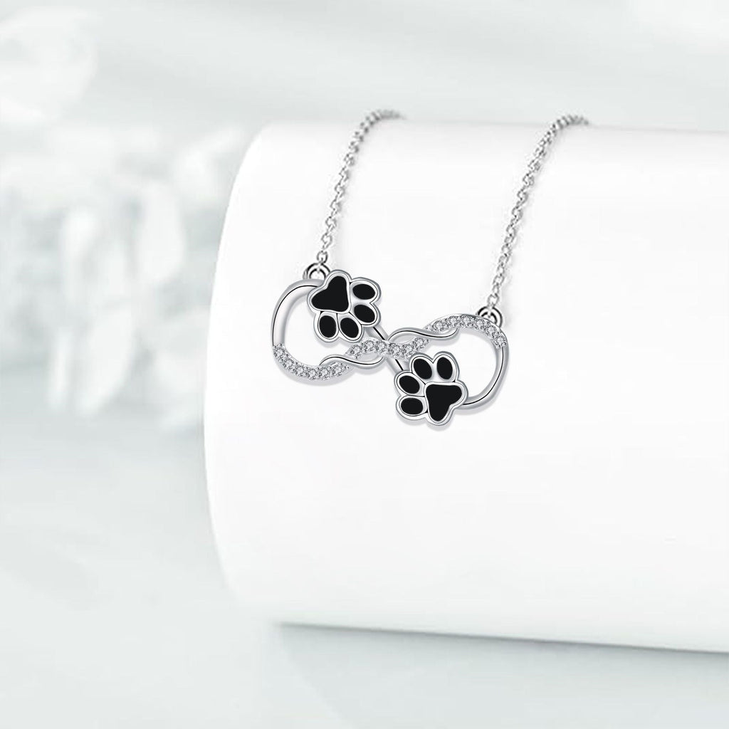 Colar com Pendente Símbolo do Infinito com Zircónias
