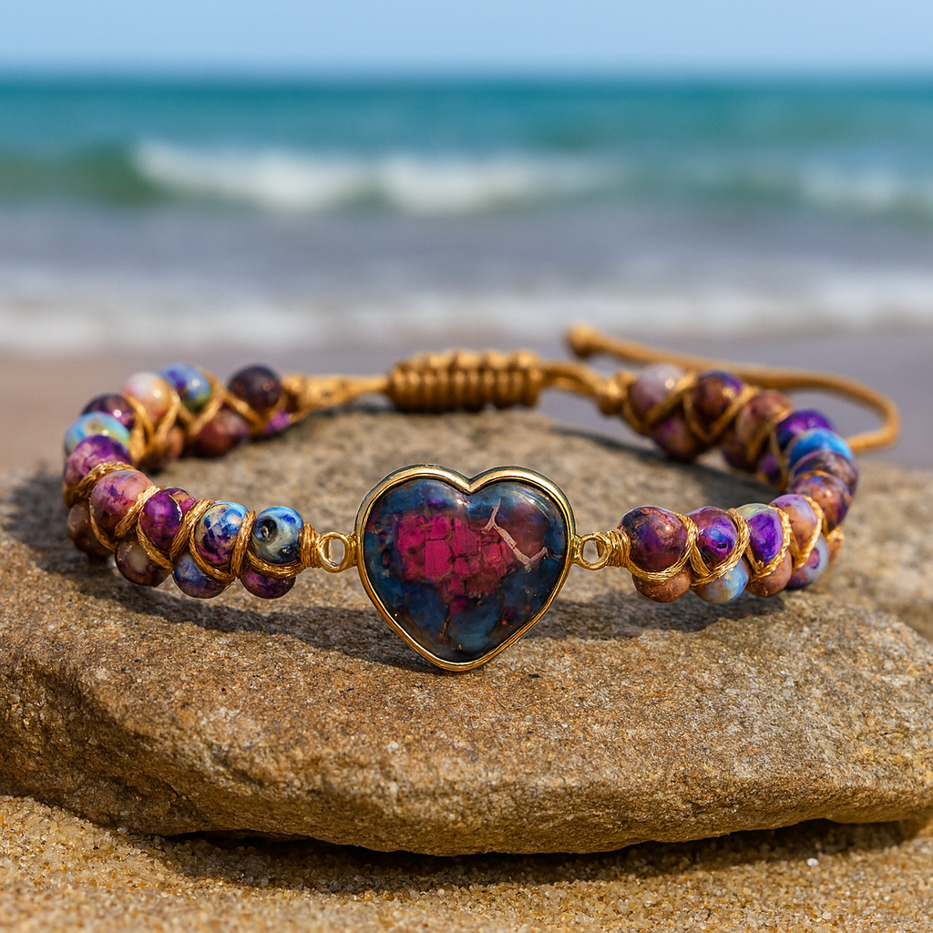 Jasper Heart Bracelet