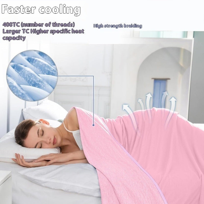 Cooling Summer Blanket – Breathable Ice Silk Throw for Bed, Sofa & Travel