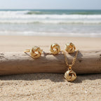Hollow Knotted 3D Round Ring, Earrings and Necklace Set