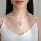 Infinity Hearts and Paw Print Necklace