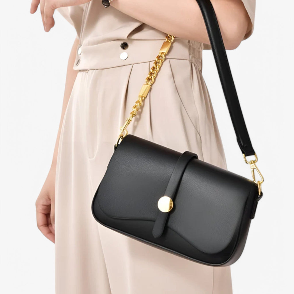 Spacious Versatile Vegan Leather Shoulder Bag