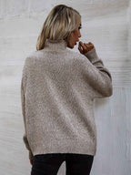 Loose Knit Roll Neck Jumper with an Easy Relaxed Silhouette