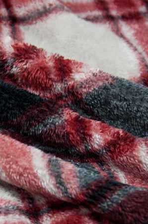 Checked Hooded Jacket with Knit Lined Body and Pockets