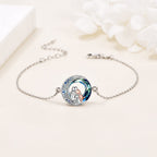 Adjustable Sterling Silver Dog Charm Bracelet
