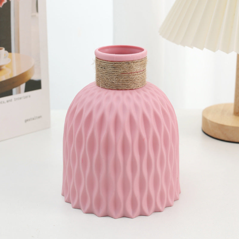 Nordic Style Plastic Decorative Vase – Break-Resistant, Lightweight, Multiple Colours