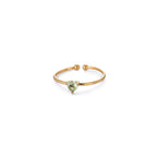 Adjustable 18K Gold-Plated Titanium Steel Birthstone Ring