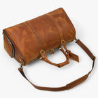 Elegante reistas van volnerf leer, 55cm