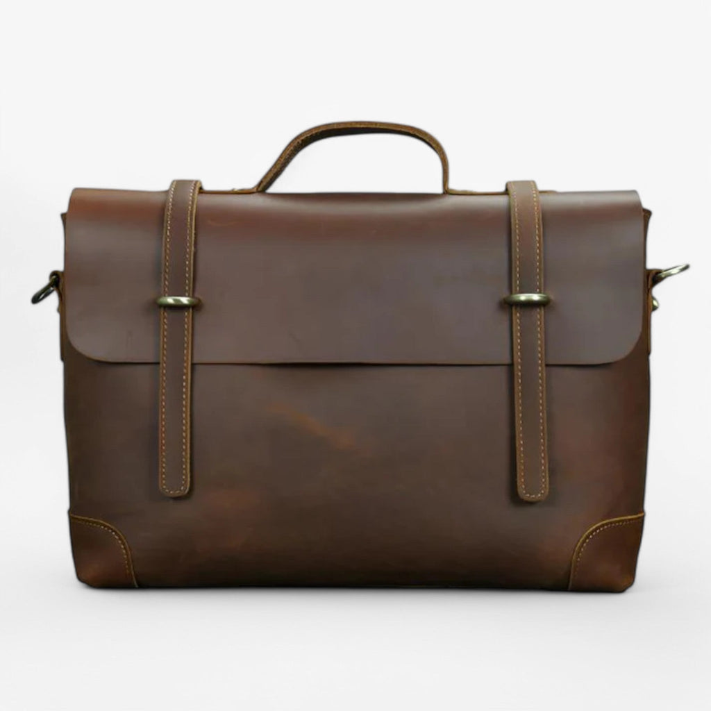 Exclusive Reddish Brown Leather 14-Inch Laptop Bag
