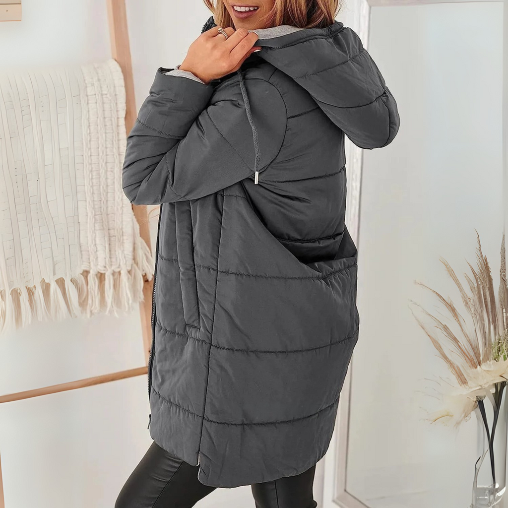 Hooded Down Filled Puffer Jacket for Cold Weather Days
