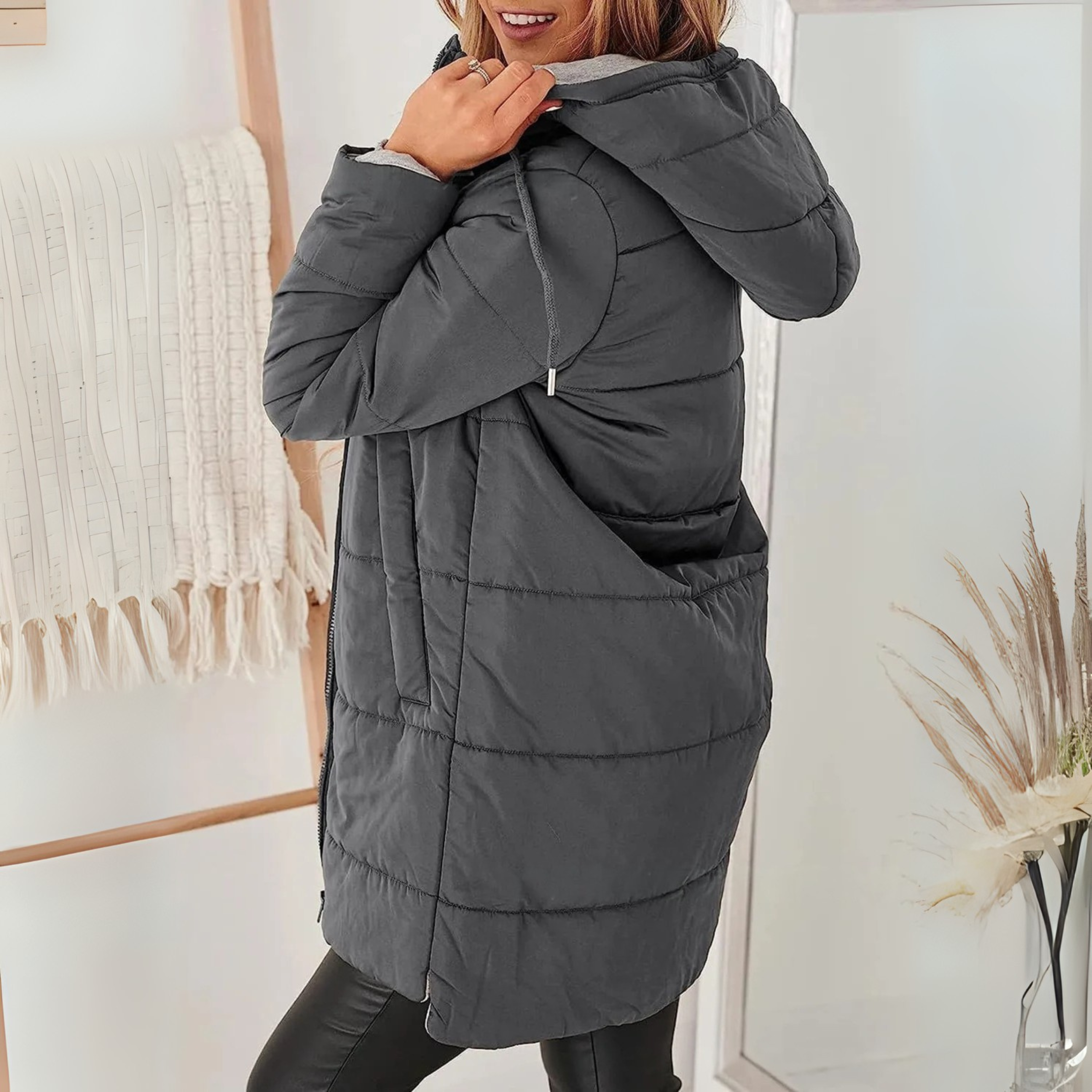 Hooded Down Filled Puffer Jacket for Cold Weather Days