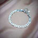 Set met slangenketting en armband in goudkleurig staal