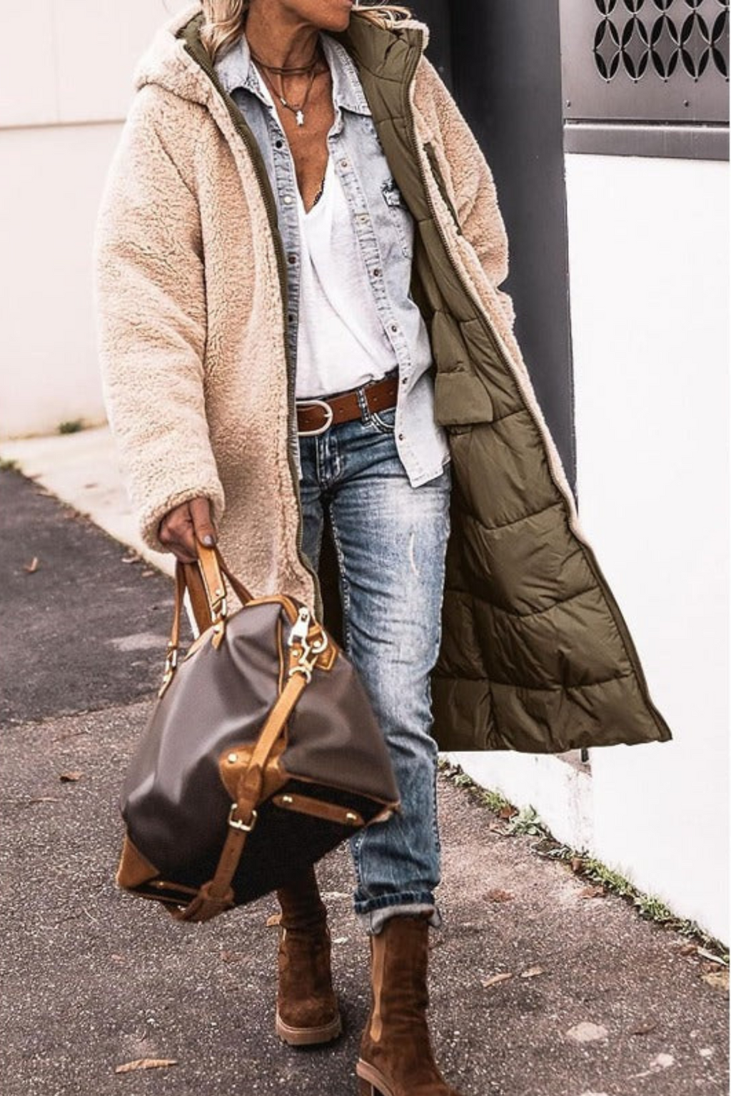Reversible Winter Coat with Two Looks in One Warm Layer