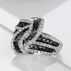 Black Infinity Pavé Ring