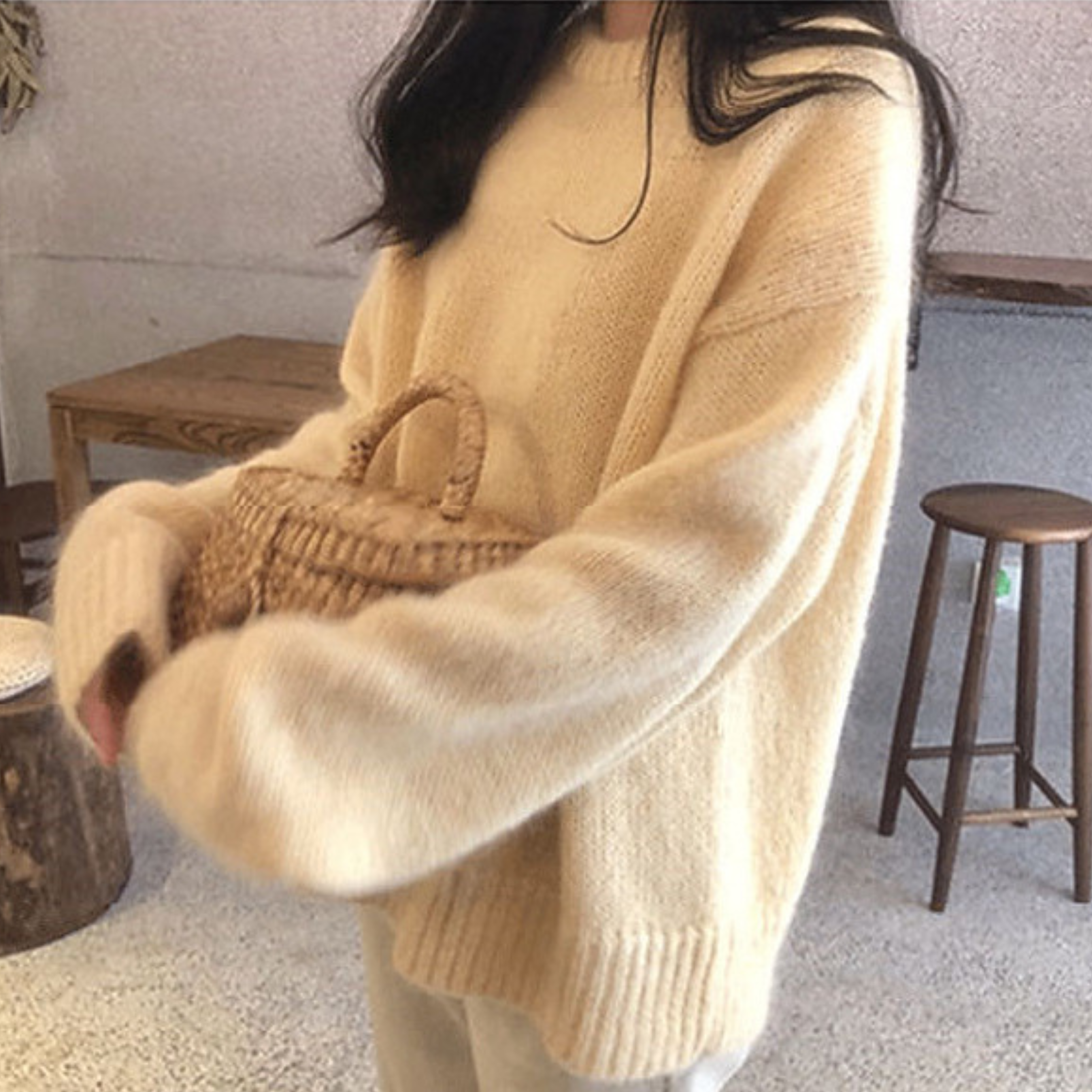 Casual Crew Neck Jumper with Softly Relaxed Proportions