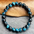 Kralenarmband met stenen in granaatlook