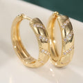 Twisted Bright Gold-Tone Hoop Earrings