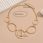 Modern Linked Geometric Necklace