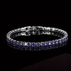 Boho Purple Zirconia Crystal Tennis Bracelet