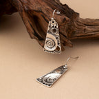 Bohemian Spiral Engraved Ethnic Drop Earrings